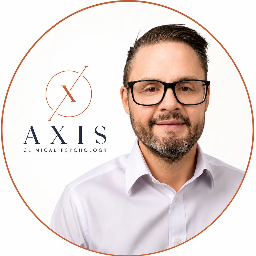 Brent Munro with Axis Clinical Psychology branding